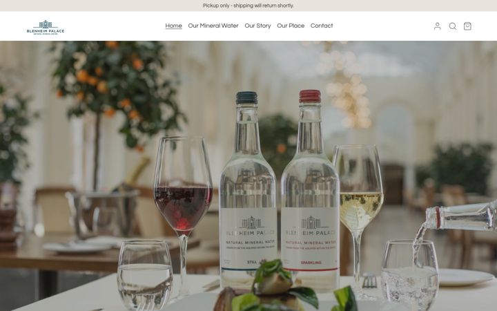 Screenshot of blenheimpalacewater.com