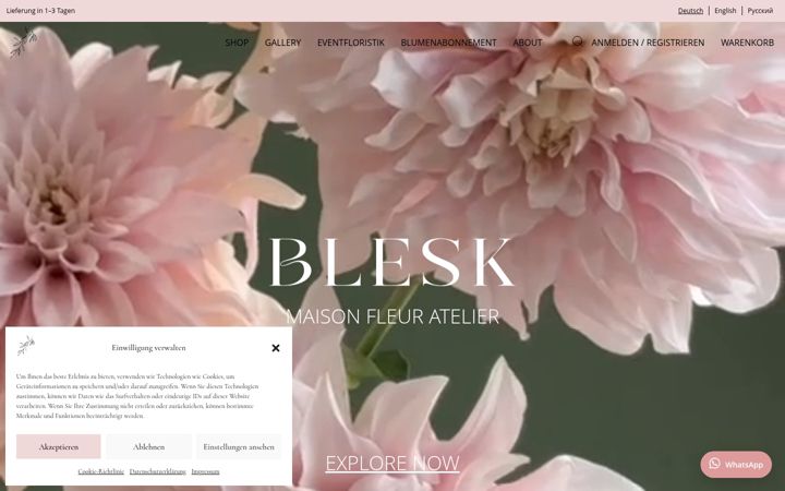 Screenshot of bleskatelier.com