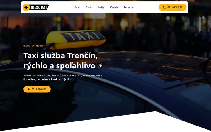 Screenshot of blesktaxi.sk