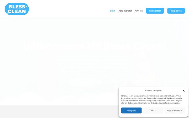 Screenshot of blessclean.se