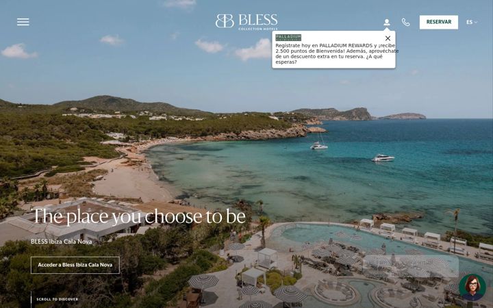 Screenshot of blesscollectionhotels.com
