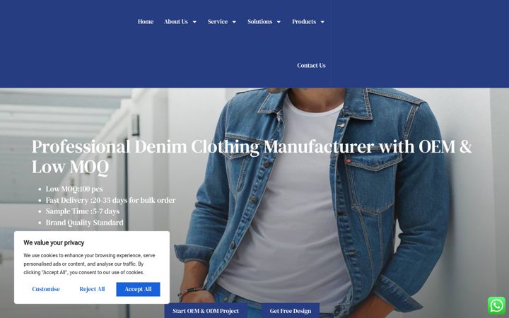 Screenshot of blessdenim.com