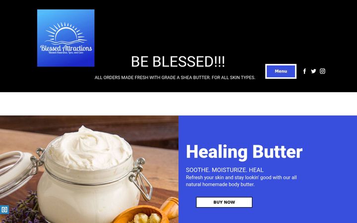 Screenshot van blessedattractions.com