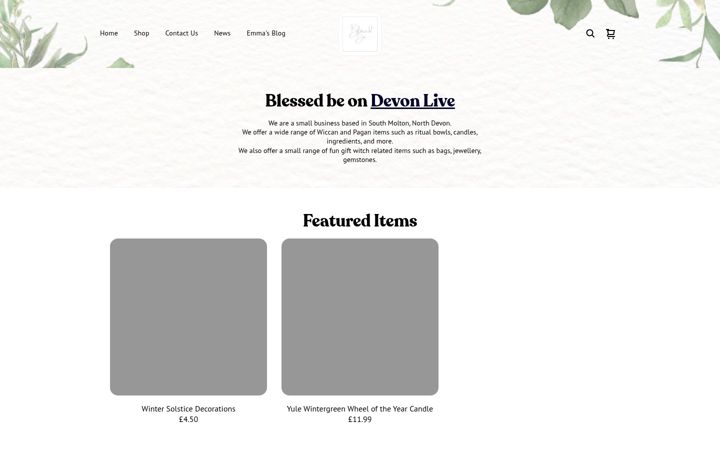 Screenshot of blessedbewiccan.co.uk