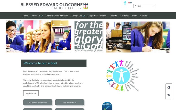 Screenshot of blessededward.co.uk