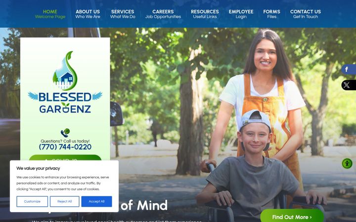 Screenshot van blessedgardenz.com