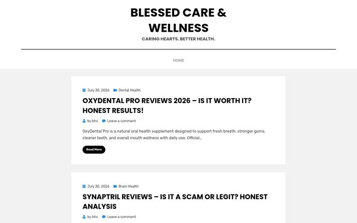 Screenshot van blessedhealthcarellc.com