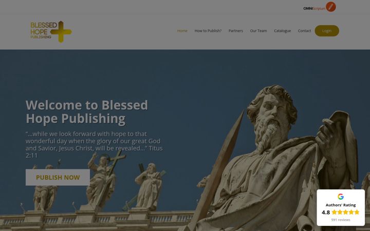 Screenshot of blessedhope-publishing.com