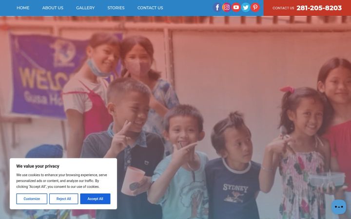 Screenshot of blessedhopechildrensfundinc.com