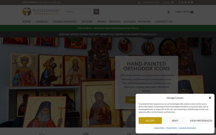 Screenshot van blessedmart.com