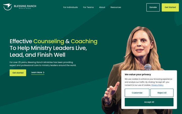 Screenshot of blessingranch.org