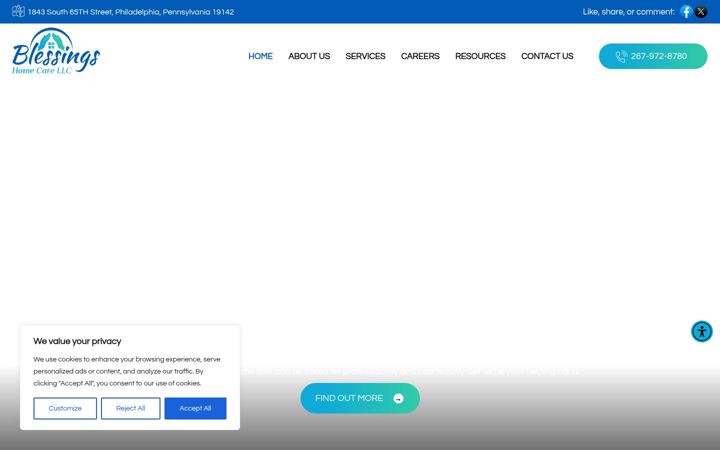 Snimka zaslona za blessingshomecarellc.com