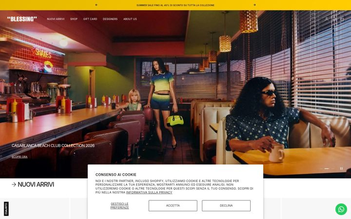 Screenshot of blessingstore.it