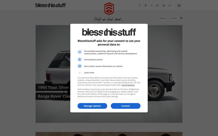 Screenshot of blessthisstuff.com