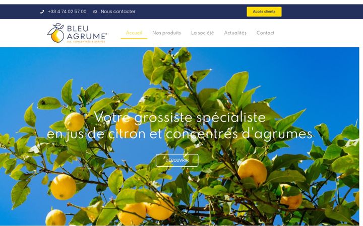 Ekrano kopija bleu-agrume.com