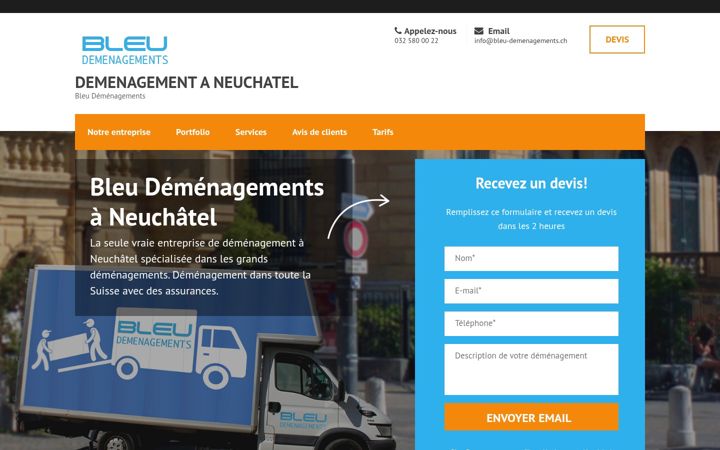 Screenshot of bleu-demenagements.ch
