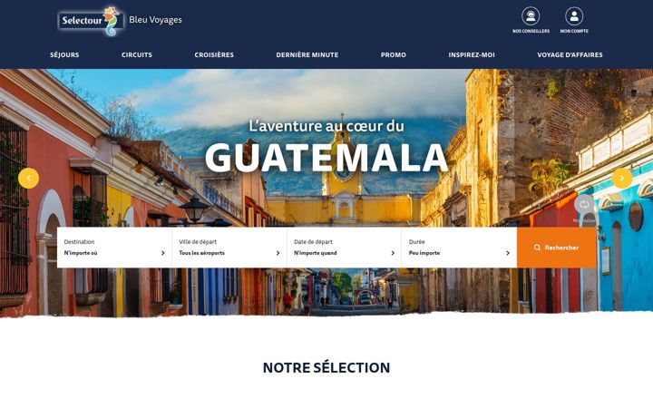 Screenshot of bleu-selectour.com