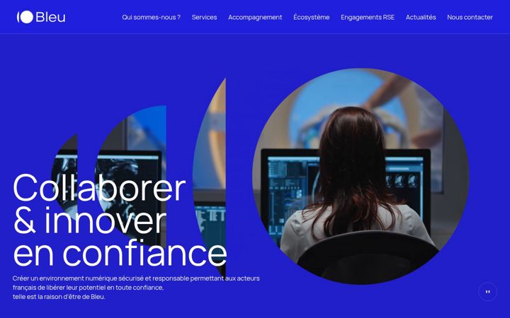Ekrano kopija bleucloud.fr