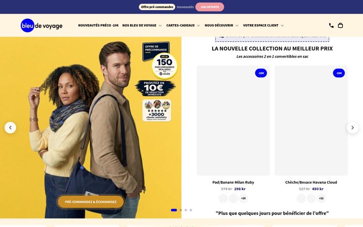 Screenshot of bleudevoyage.com