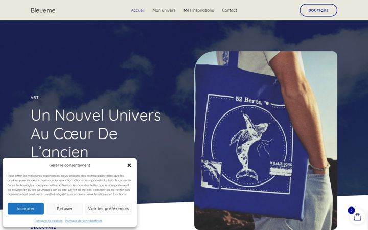 Ekraanipilt saidist bleueme.fr