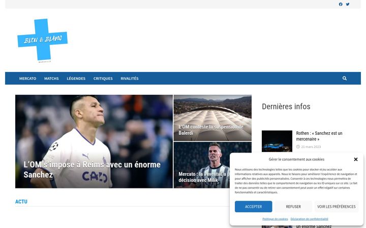Screenshot of bleuetblanc.info