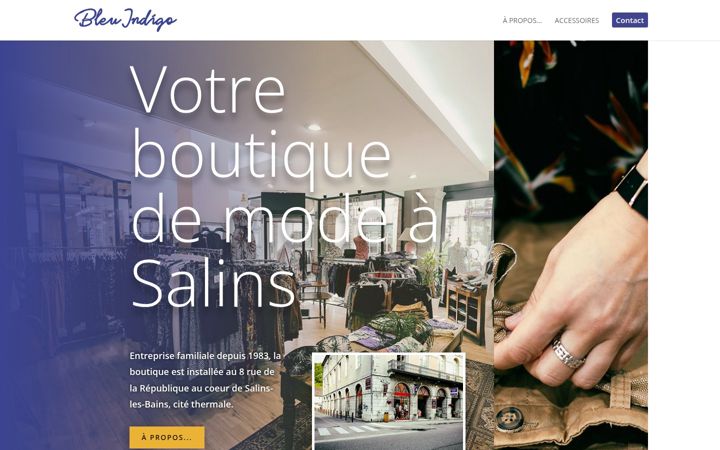 Screenshot of bleuindigosalins.fr