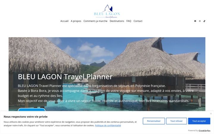 Screenshot of bleulagontravel.com