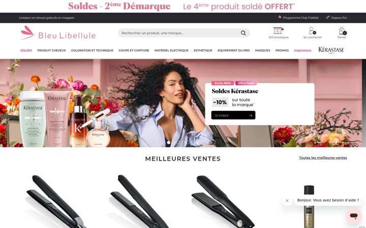 Screenshot of bleulibellule.com