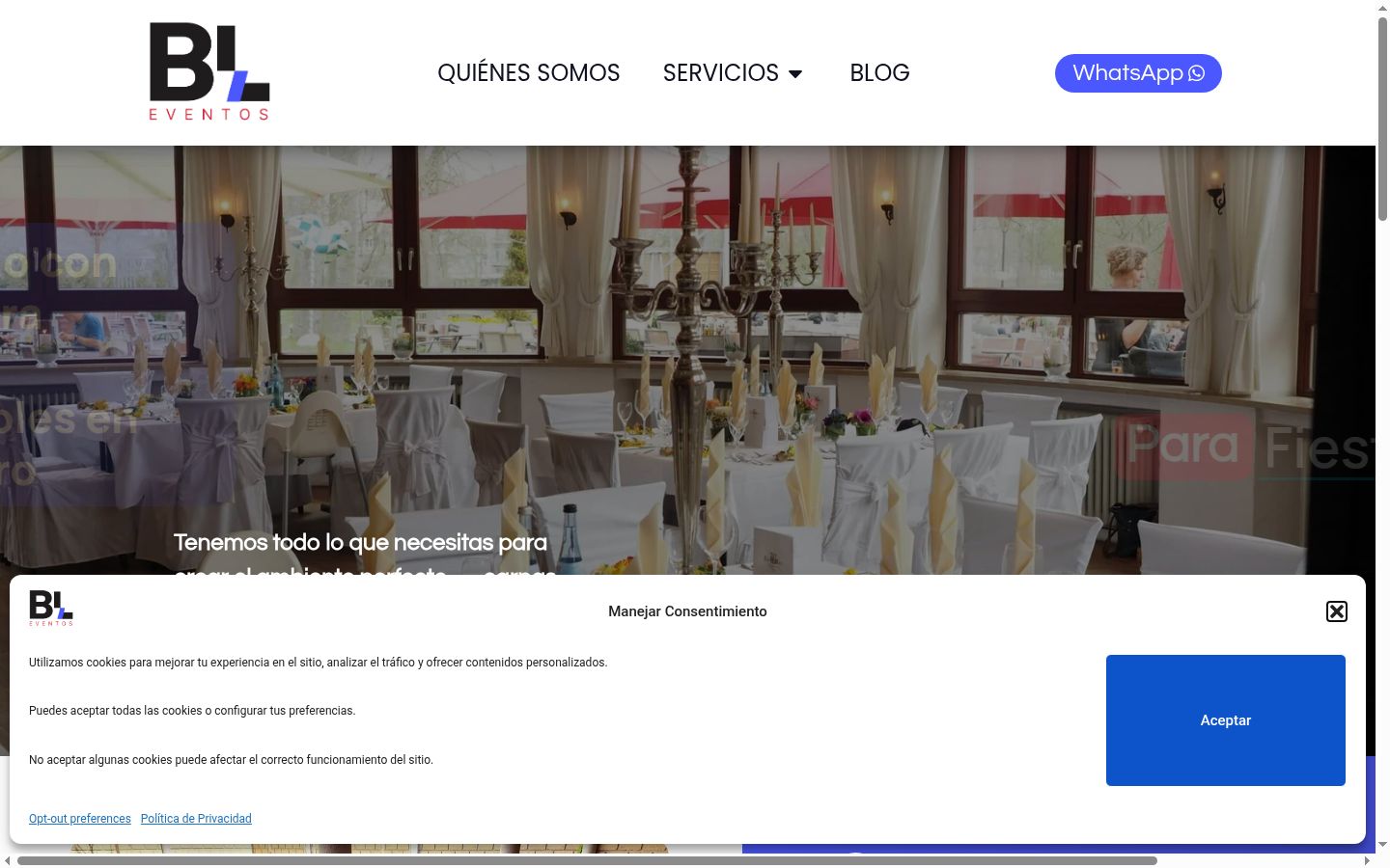 Screenshot tal-banner tal-kunsens muri qabel kwalunkwe interazzjoni