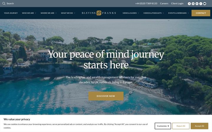 Screenshot of blevinsfranks.com
