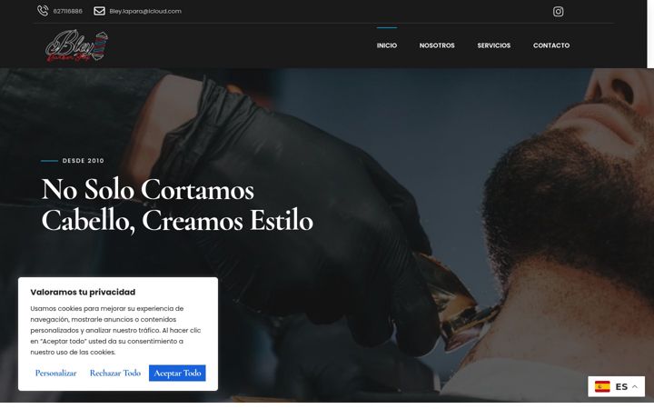 Screenshot of bleybarbershop.com