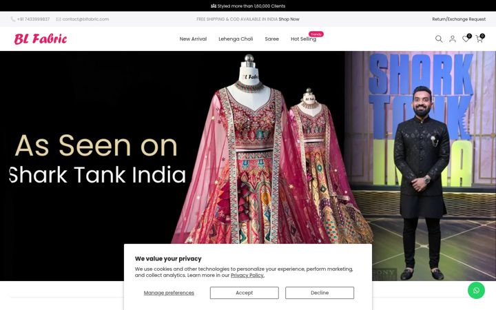 Screenshot of blfabric.com