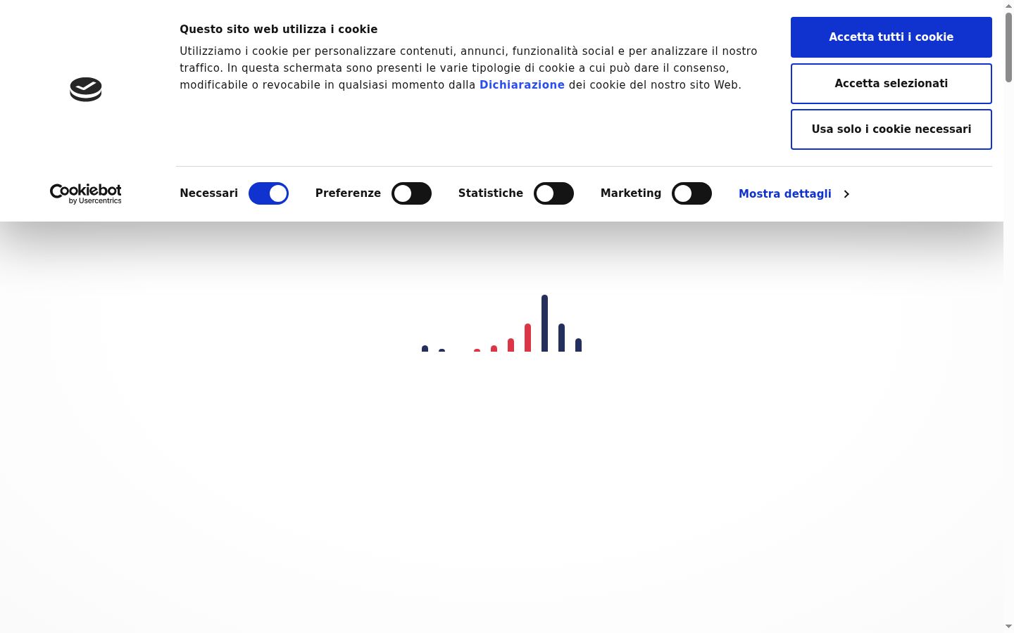 Screenshot des Einwilligungsbanners vor jeglicher Interaktion
