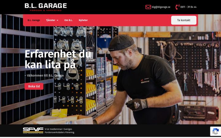 Snímek obrazovky blgarage.se