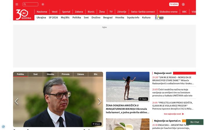 Екранна снимка на blic.rs