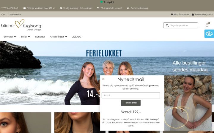 Ekraanipilt saidist blicherfuglsang.dk