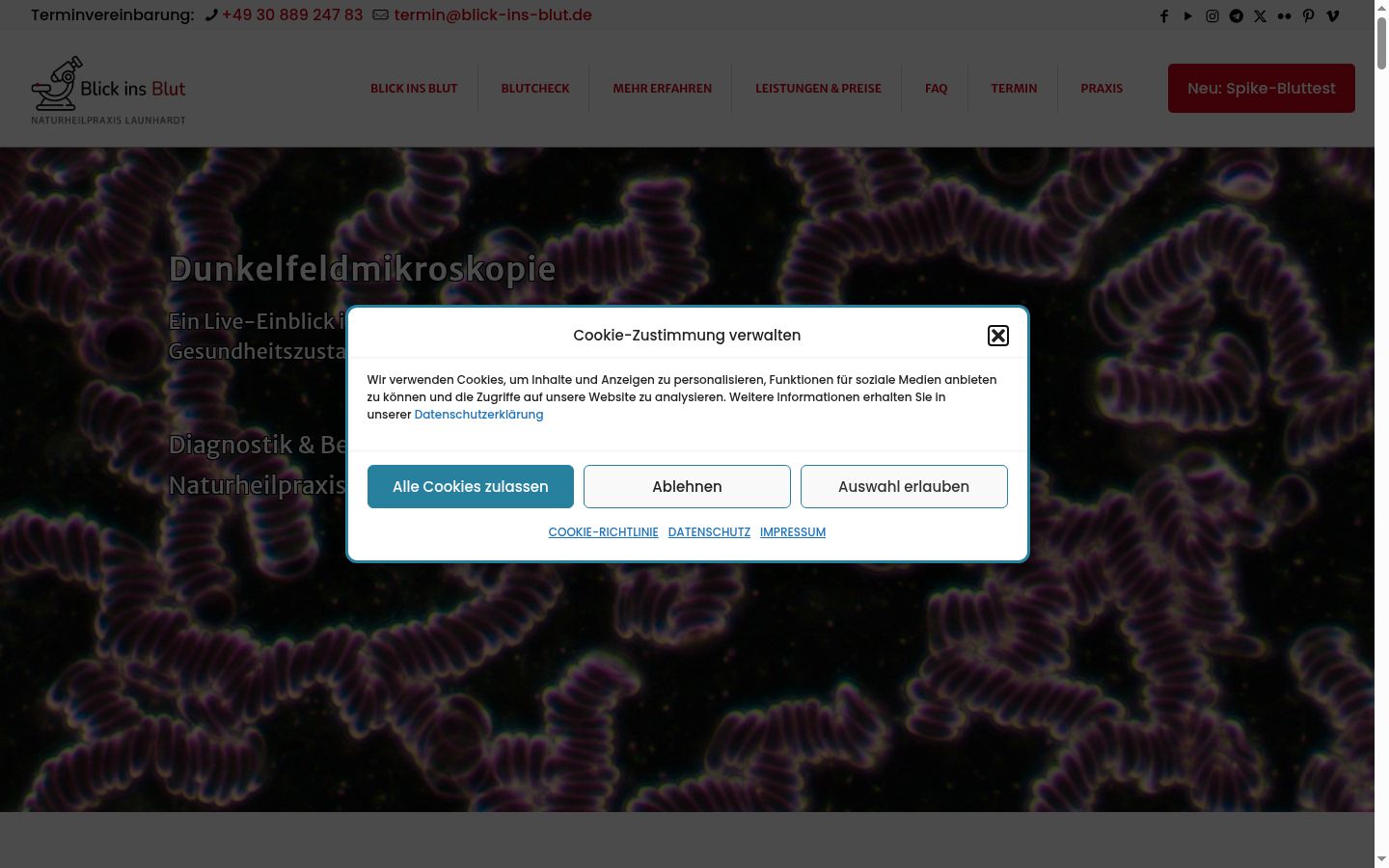 Screenshot tal-banner tal-kunsens muri qabel kwalunkwe interazzjoni