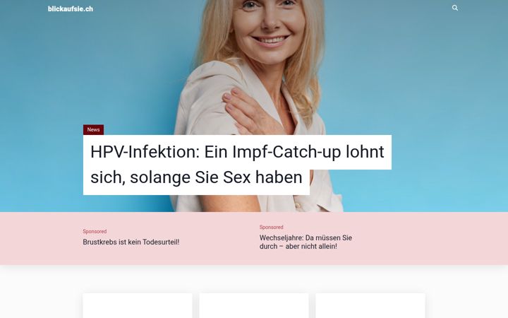 Screenshot ta' blickaufsie.ch