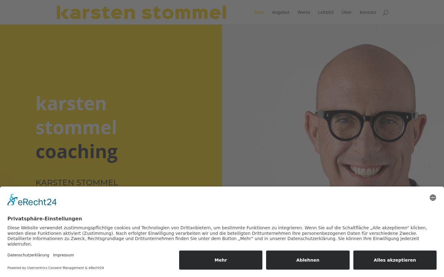 Screenshot des Einwilligungsbanners vor jeglicher Interaktion