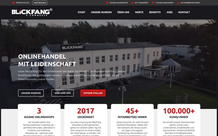 Screenshot ta' blickfang-ecommerce.de