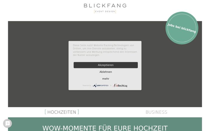 Screenshot ta' blickfang-eventdesign.de