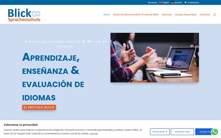 Screenshot di blicksprachenschule.com