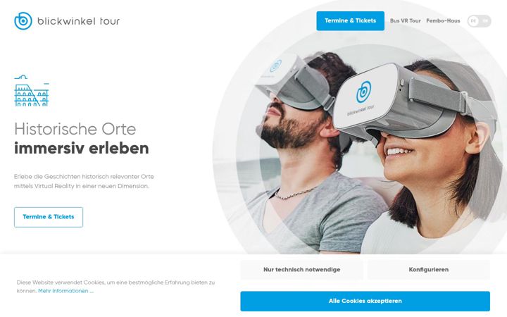 Screenshot of blickwinkeltour.de