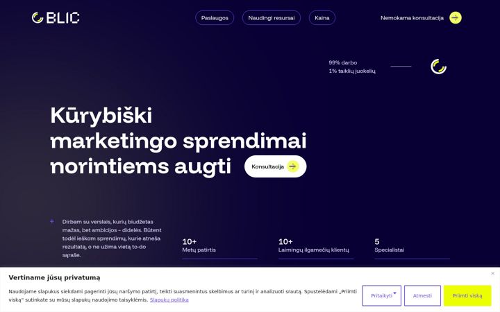 Screenshot di blicmarketing.com