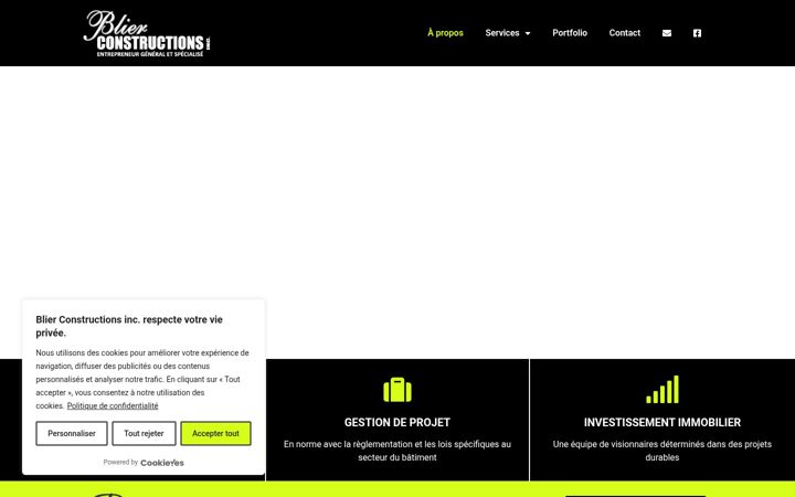 Screenshot του blierconstructions.com