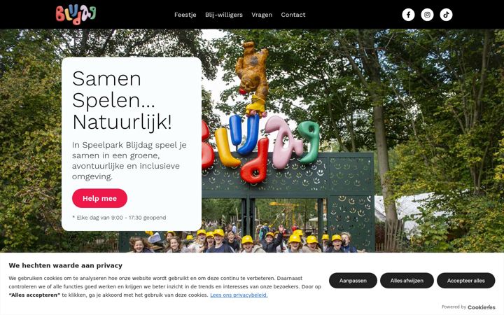 Screenshot von blijdag.nl