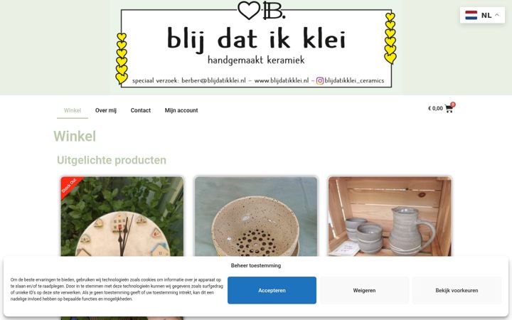 Screenshot von blijdatikklei.nl