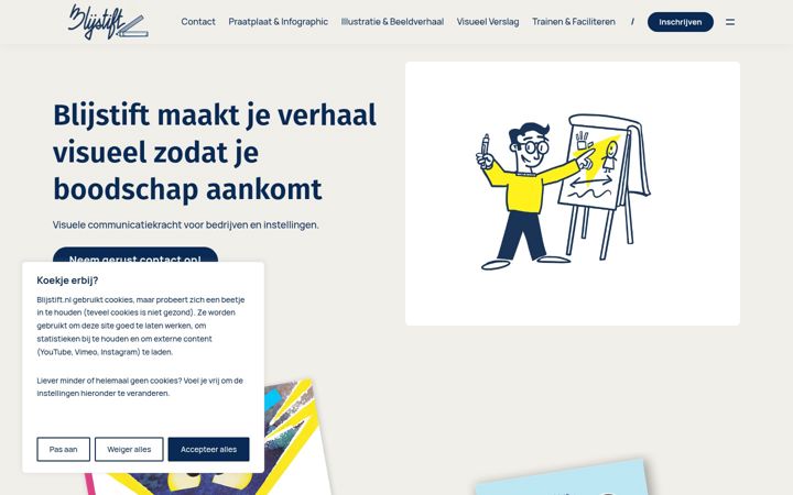 Screenshot of blijstift.nl