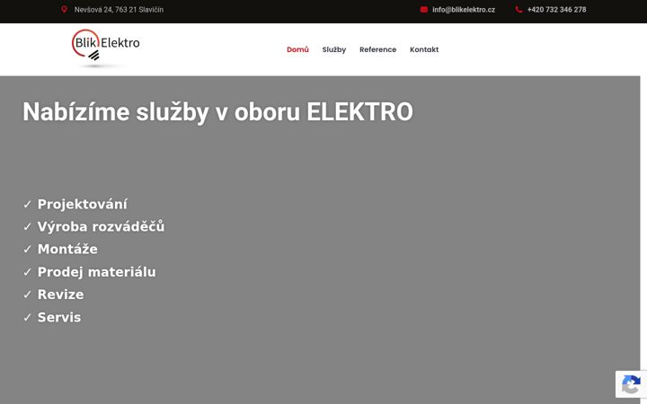 Snimka zaslona za blikelektro.cz