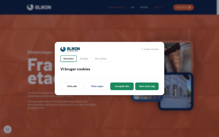 Screenshot of blikon.dk